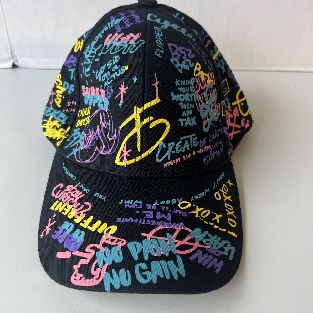 Graffiti Multi Neon Color Baseball Hat‎ Adjustable By Rapper